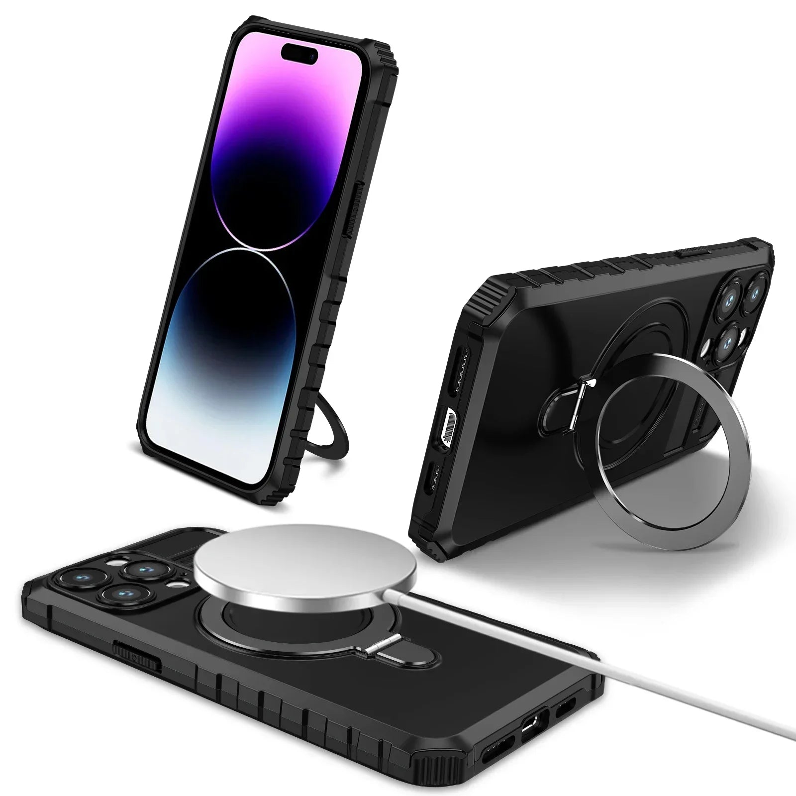 MagSafe iPhone 16/15 Ring Halter Magnetische Stoßfeste Hülle