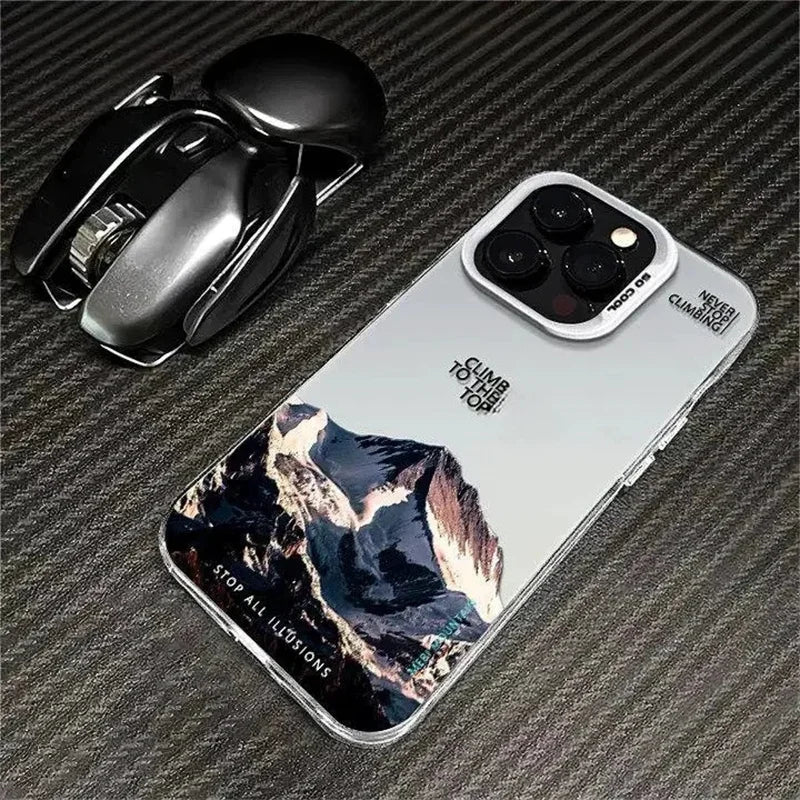 Sunset Peaks Matte Handyhülle – Snow Mountain Plating Hartschale