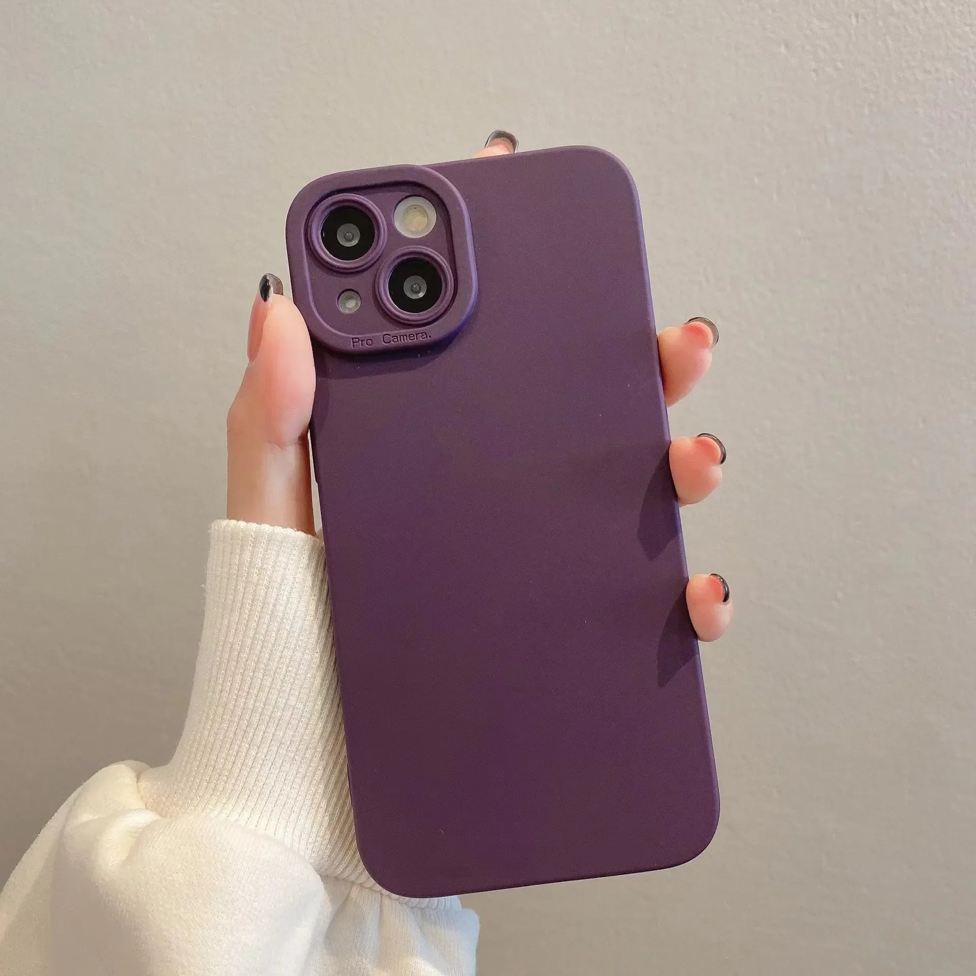 Matte Silikonhülle mit Kameralinse Schutz für iPhone 15 14 13