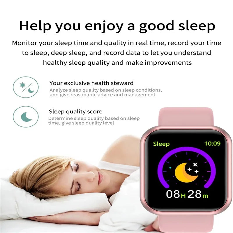 Multifunktionale Smartwatch für Männer und Frauen mit Schlafüberwachung