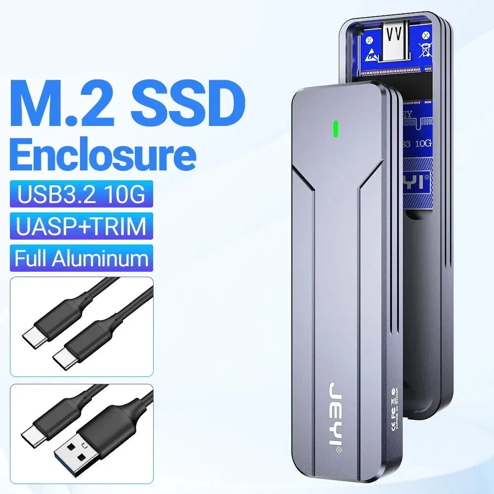 AlumSwift | M.2 NVMe/SATA SSD Gehäuse | USB 3.2 Gen 2 | Aluminium Gehäuse.