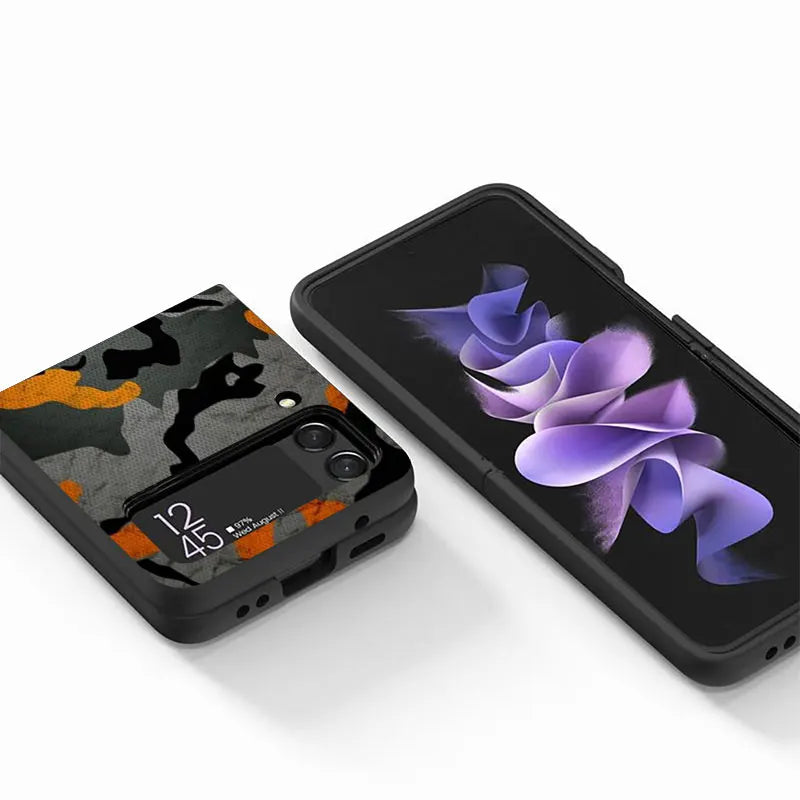 Camouflage Rückabdeckung Samsung Z Flip Stoßsichere Schutzhülle