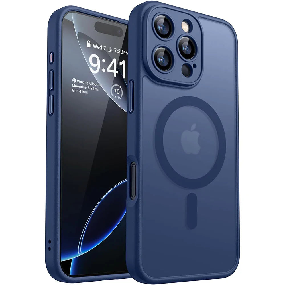 Schockfeste Hybrid iPhone MagSafe Matte Transparente Hülle