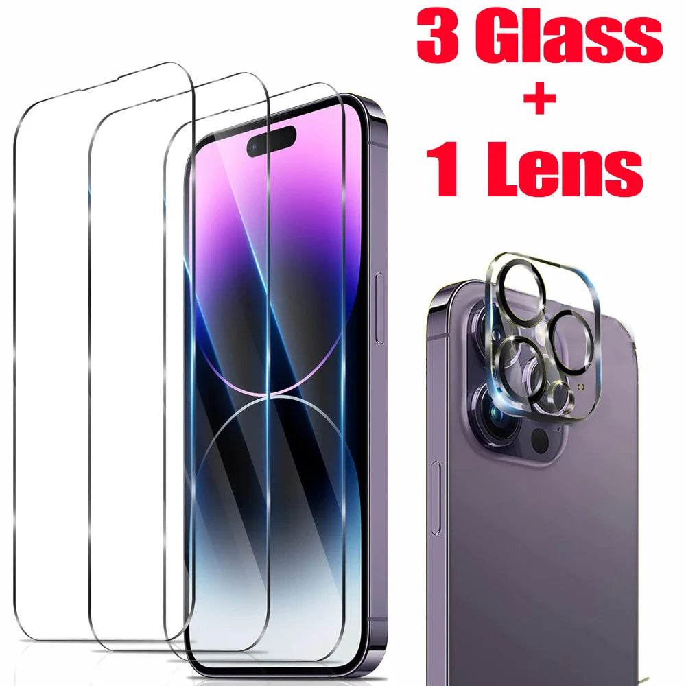 HD-Bildschirm-Schutz und Kamera-Objektiv-Folie für iPhone