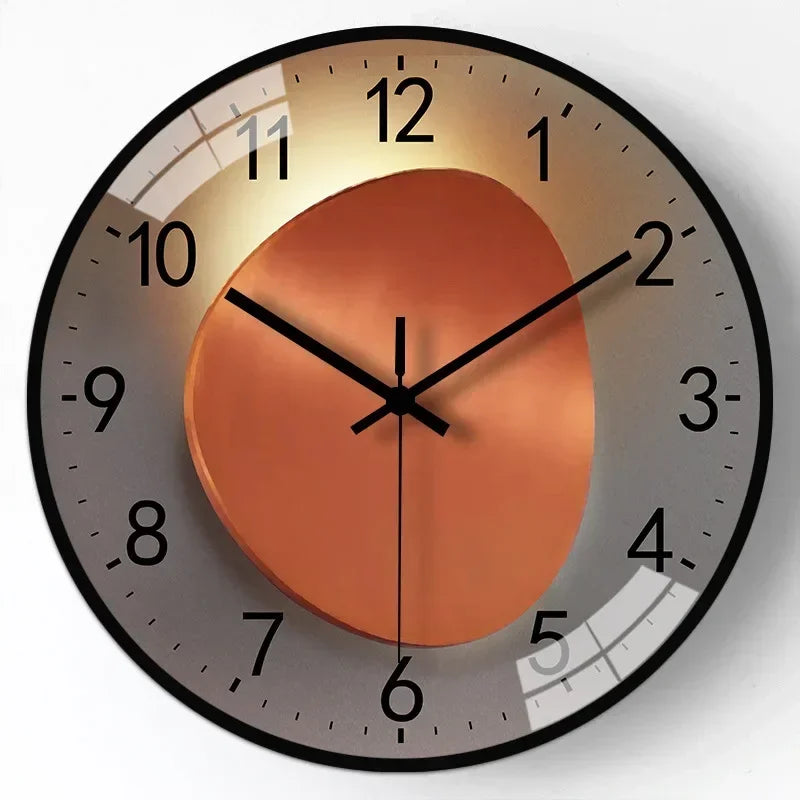 Stille klassische Wanduhr | Nicht-tickendes elegantes Zeitmessgerät für Schlafzimmer und Büro