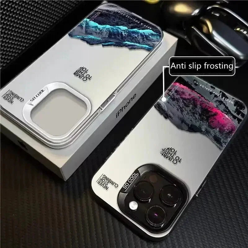 Sunset Peaks Matte Handyhülle – Snow Mountain Plating Hartschale