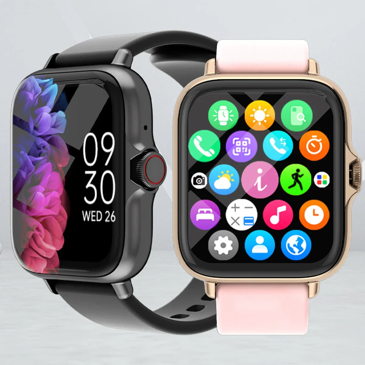1,83" Wasserdichte Smartwatch – Anruf- & Nachrichtenbenachrichtigung, Schlafmonitor & Sport-Pedometer