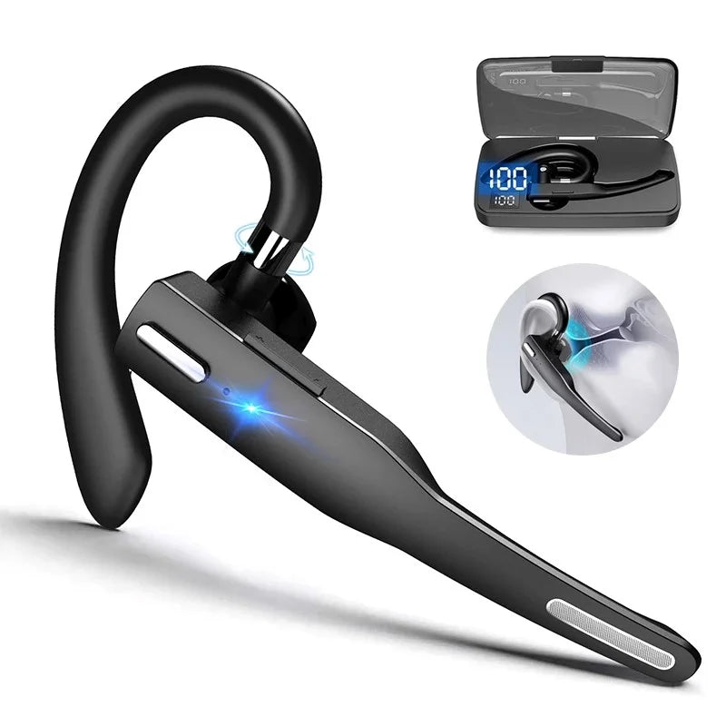 Kabelloses Headset Bluetooth 5.1 Geräuschreduzierung Ohrmontierte Business Kopfhörer