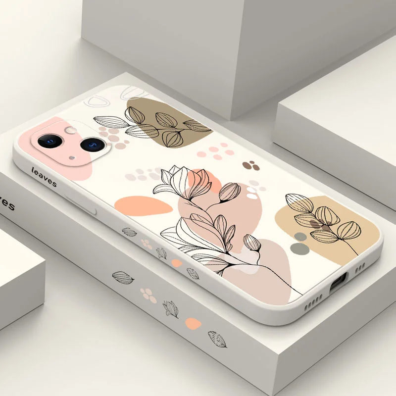 Pflanzen Blume Silikon iPhone Stoßfest Hülle