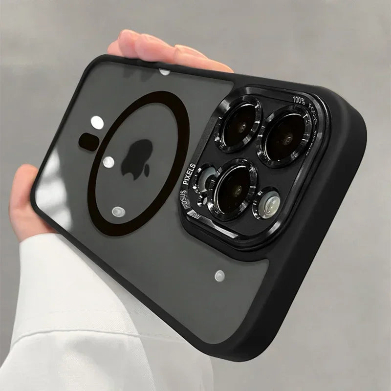 Luxuriöse Magnetische Metall Objektiv Schutz Hülle Für iPhone