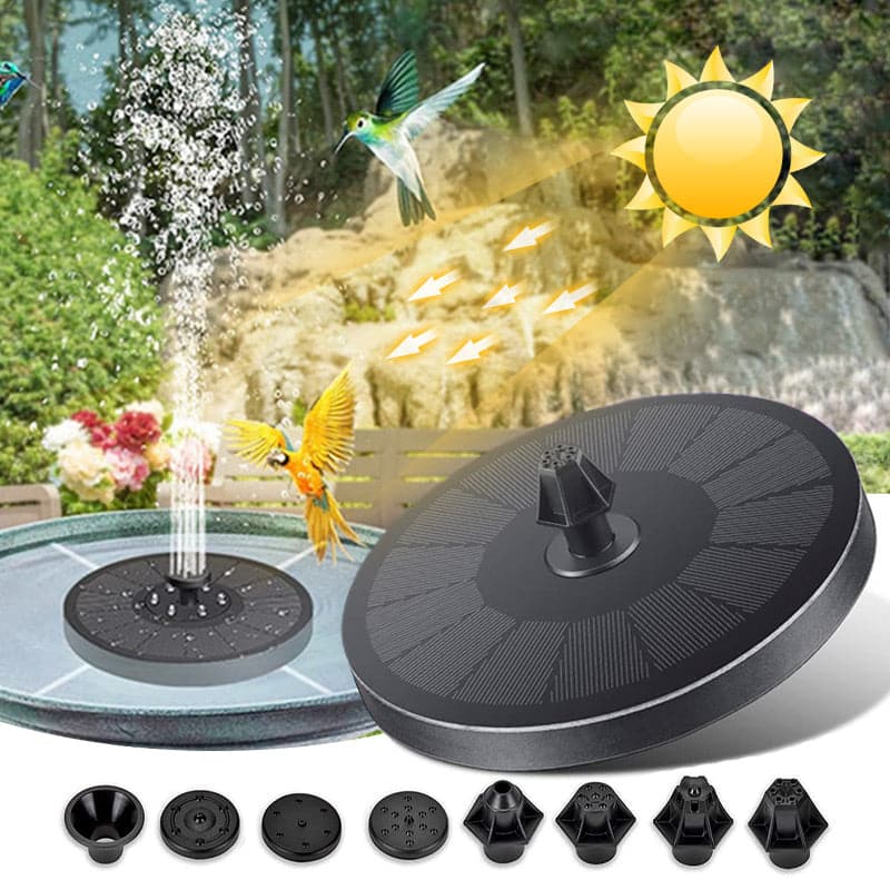 Solarbetriebene Schwimmende Brunnen - Beleuchte sofort deinen Garten