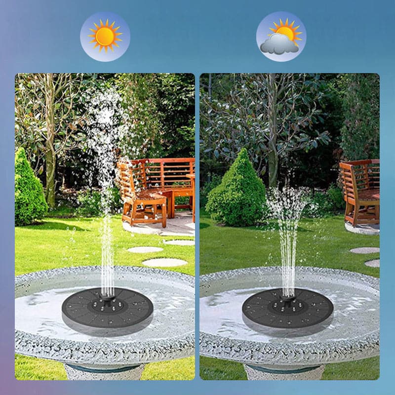 Solarbetriebene Schwimmende Brunnen - Beleuchte sofort deinen Garten