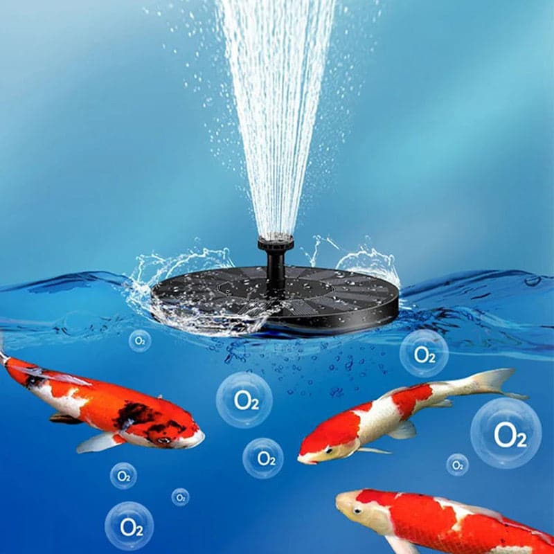 Solarbetriebene Schwimmende Brunnen - Beleuchte sofort deinen Garten