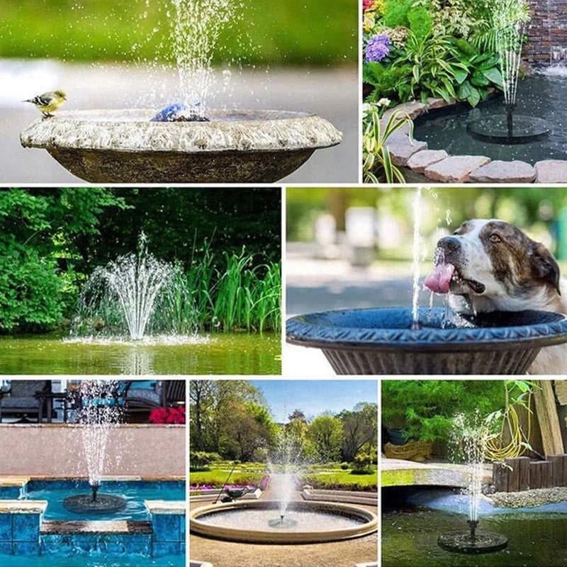 Solarbetriebene Schwimmende Brunnen - Beleuchte sofort deinen Garten