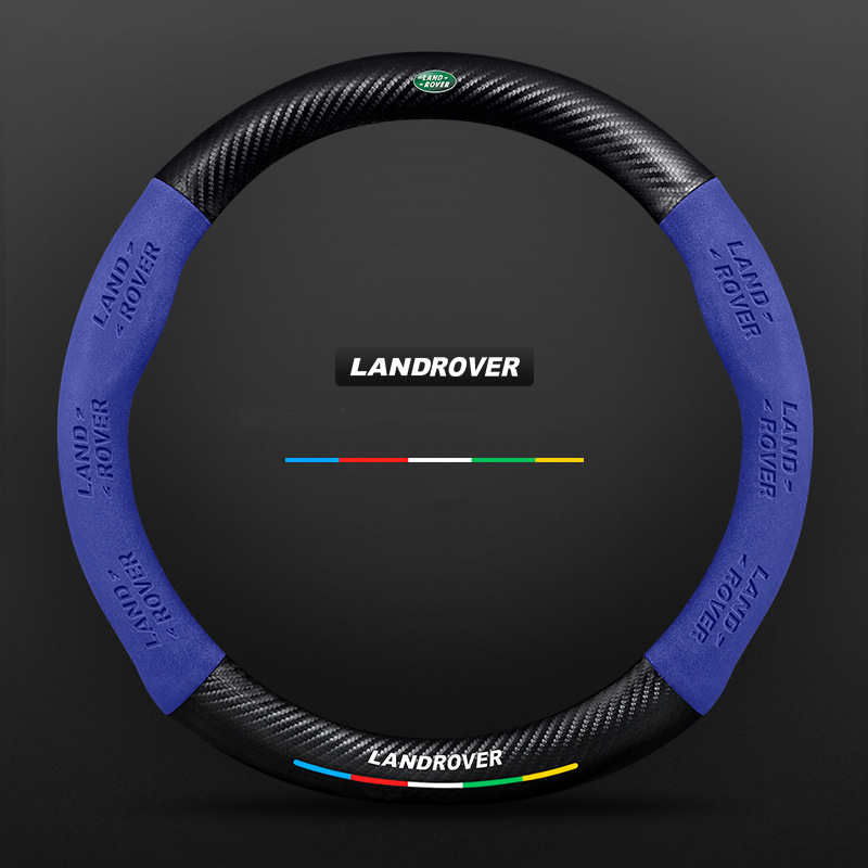 Anti-Rutsch 3D Prägung Kohlefaser Leder Auto Lenkradbezug Universelle Passform