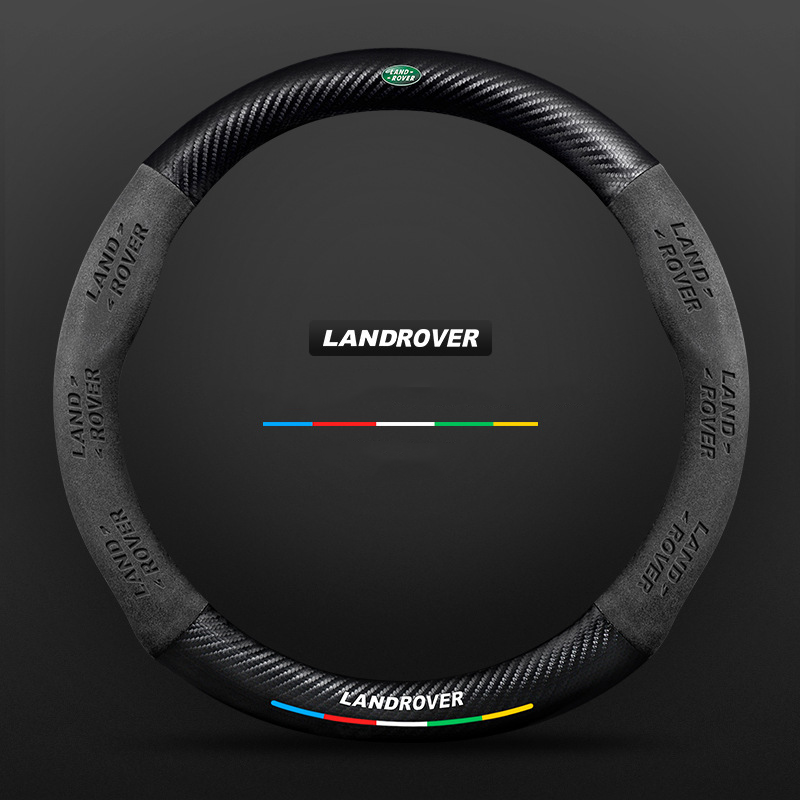 Anti-Rutsch 3D Prägung Kohlefaser Leder Auto Lenkradbezug Universelle Passform