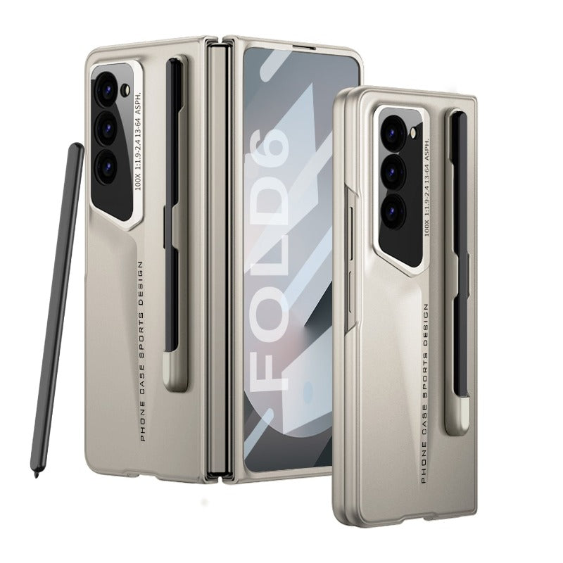 Streamline Body Hart PC Ultra-dünne Schutz Smartphone-Hülle Display-Schutzfolie mit Stifthalter für Samsung Galaxy Z Fold 6