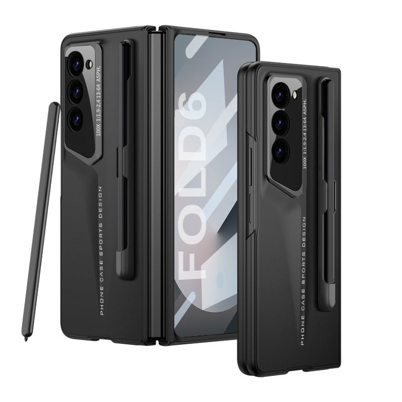 Streamline Body Hart PC Ultra-dünne Schutz Smartphone-Hülle Display-Schutzfolie mit Stifthalter für Samsung Galaxy Z Fold 6
