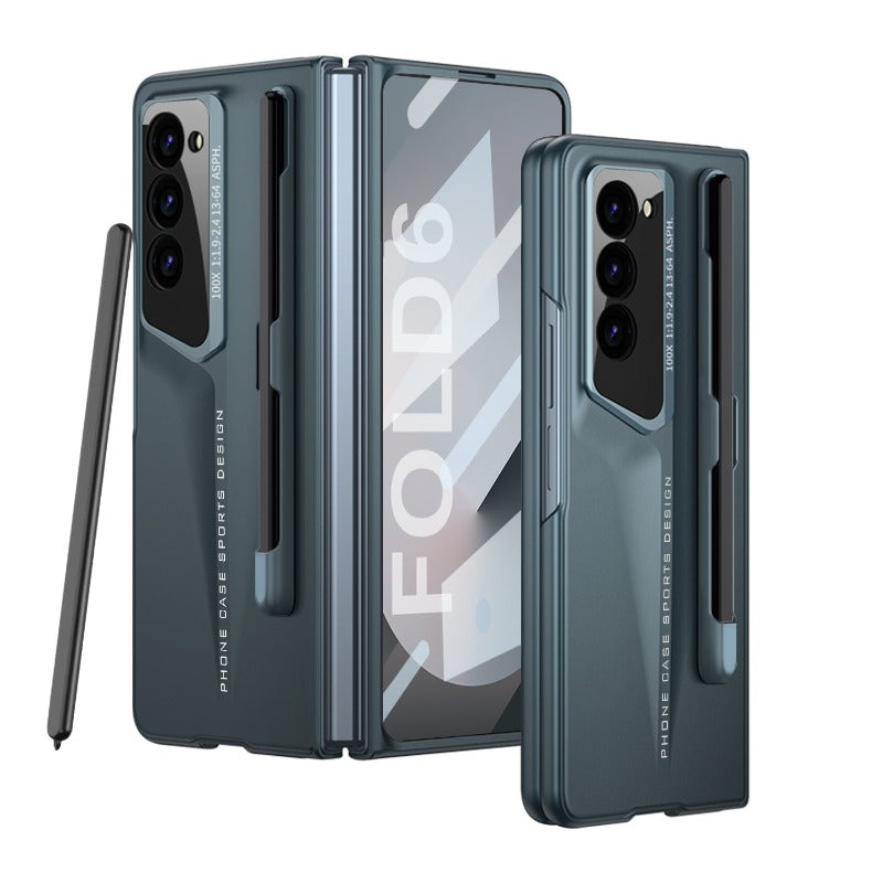 Streamline Body Hart PC Ultra-dünne Schutz Smartphone-Hülle Display-Schutzfolie mit Stifthalter für Samsung Galaxy Z Fold 6