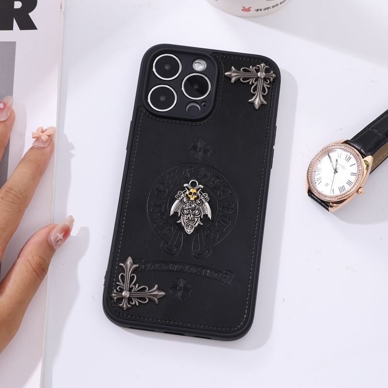 Leder Chrome Hearts Handyhülle für iPhone