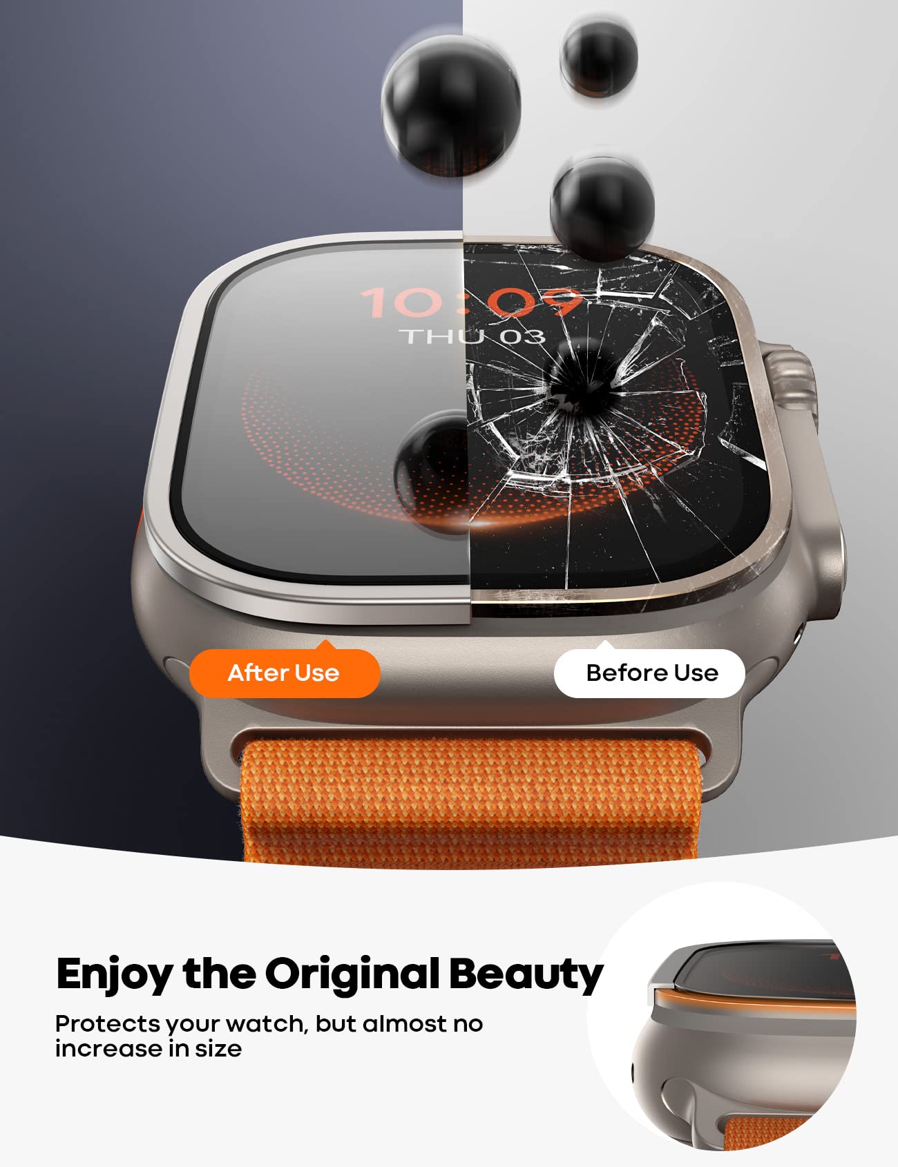 Titanium-Schutzfolie für Apple Watch Ultra 2/Ultra