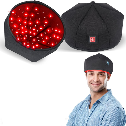 Rotes Lichttherapie-Haargrowth-Cap mit 120 LEDs - Infrarotbehandlung für dünner werdendes Haar zu Hause