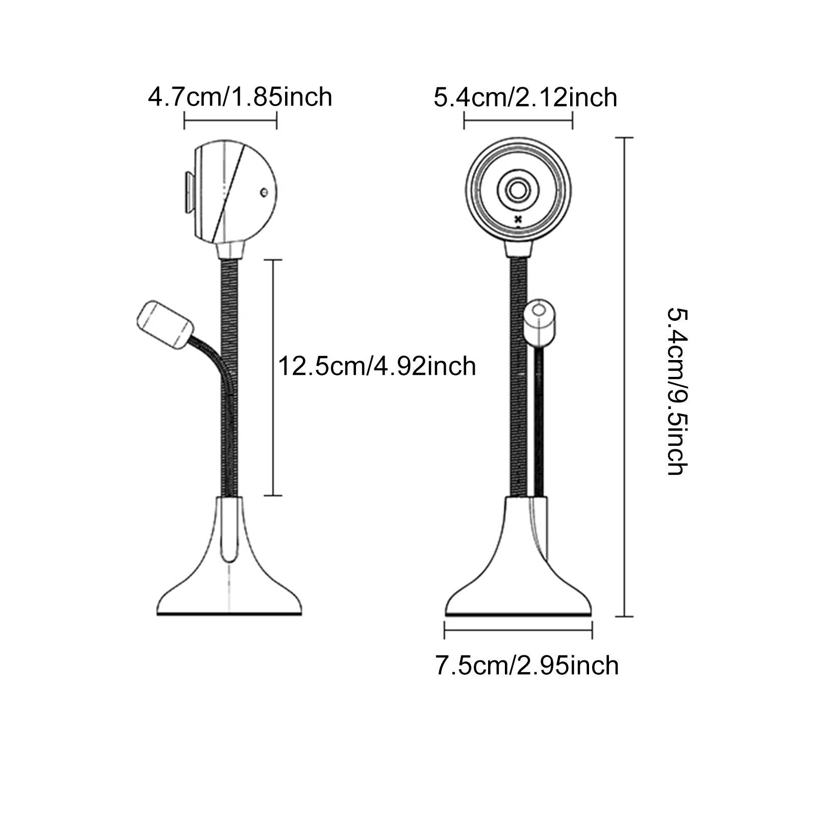 SADA A09 USB-Desktopkamera: HD 1080P, manuelle Fokussierung, Weitwinkel, drehbar, höhenverstellbar, mit Mikrofon für Konferenzen und Streaming