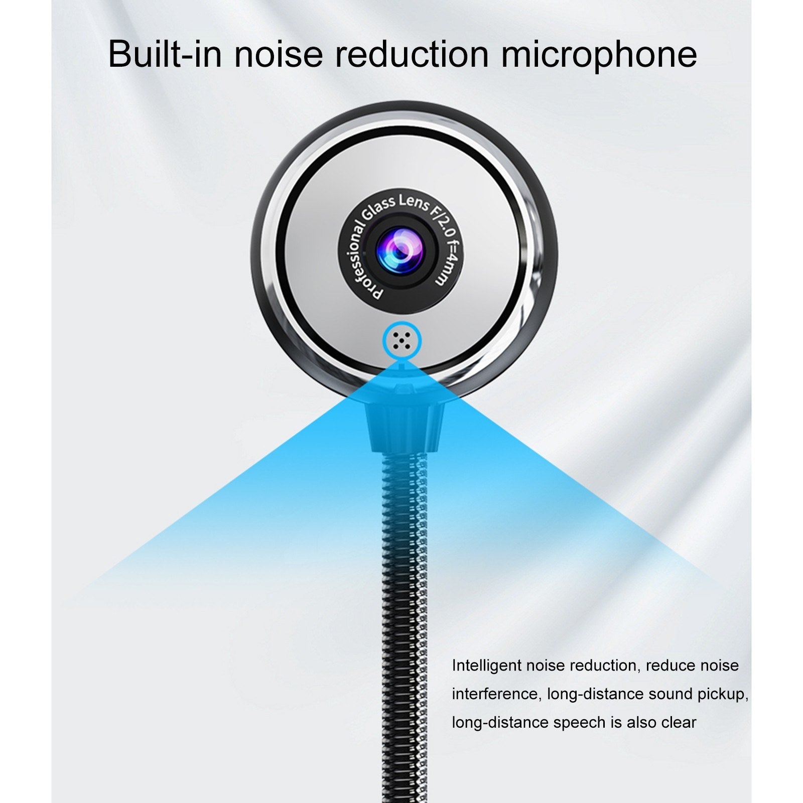 SADA A09 USB-Desktopkamera: HD 1080P, manuelle Fokussierung, Weitwinkel, drehbar, höhenverstellbar, mit Mikrofon für Konferenzen und Streaming