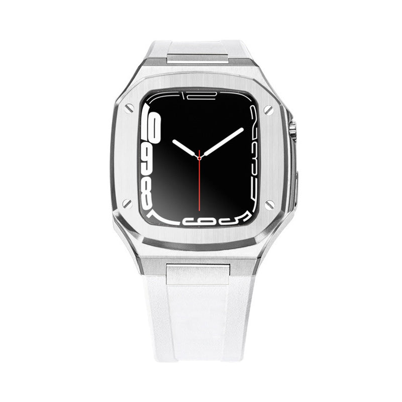 Perlen-Armband für Apple Watch – Elegantes Design aus Gummi und Metall