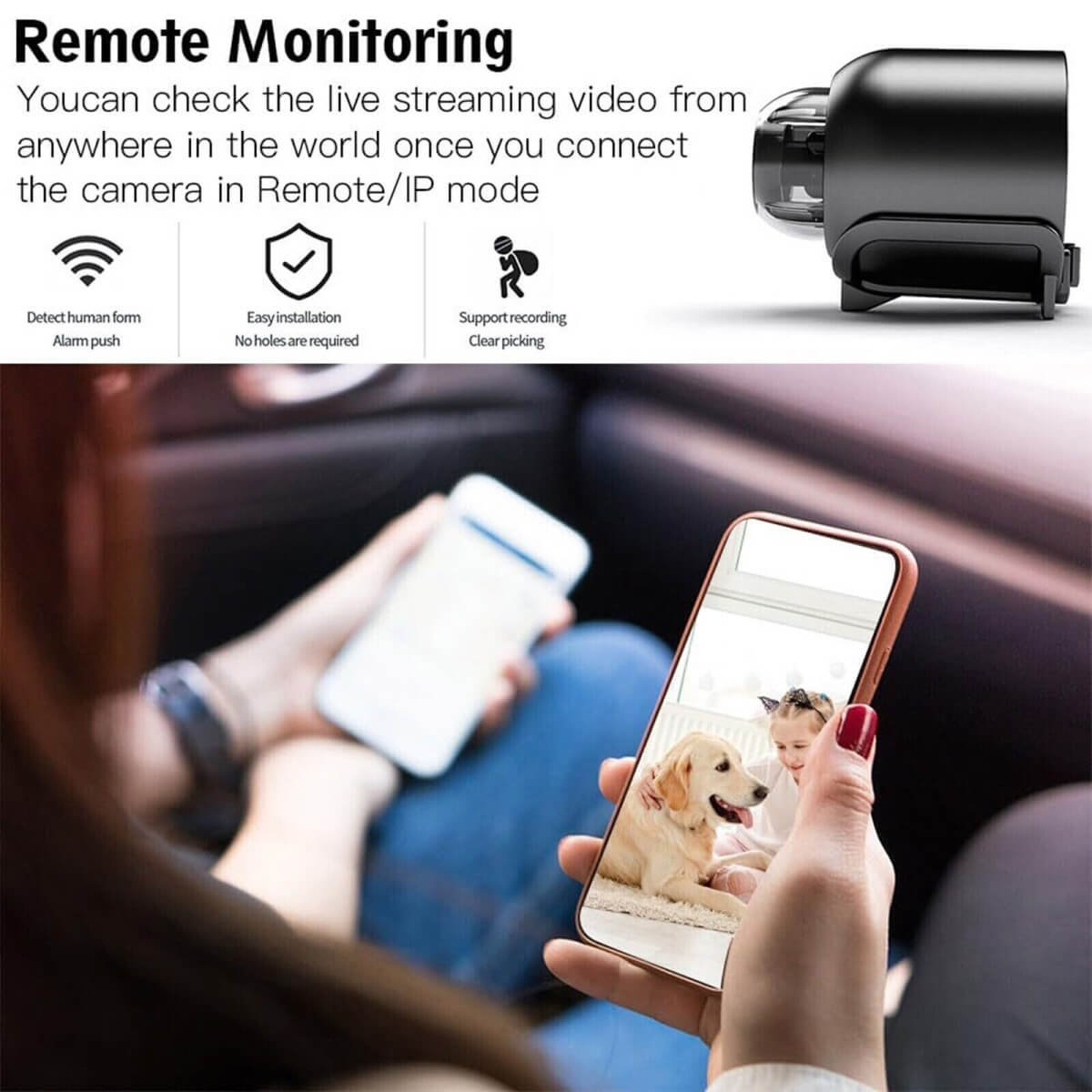 Wasserdichte 24/7 HD Mini-Kamera mit Nachtsicht