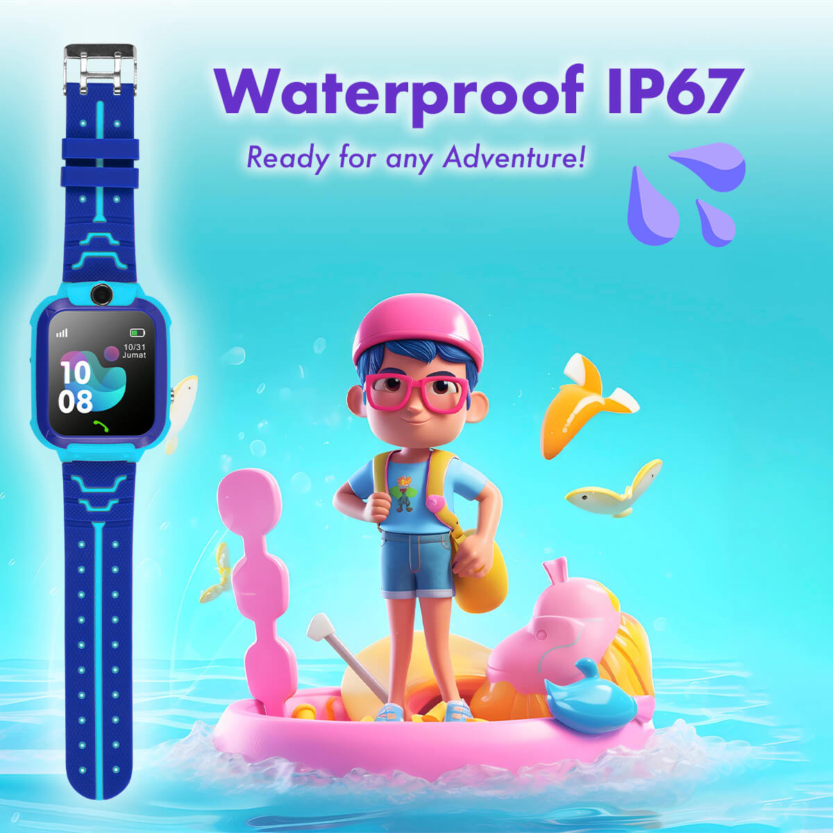 Kids Smart Pro Watch – Ideales Geschenk für Jungen im Alter von 4 bis 10