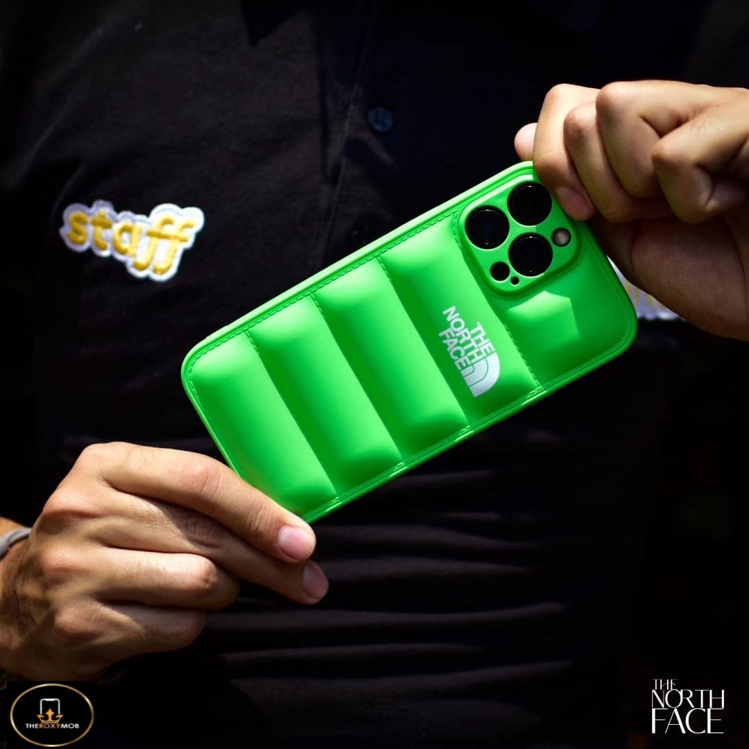 LUXUSMODE LEDER THE NORTH FACE HANDBREIT FÜR IPHONE 13 BIS 15