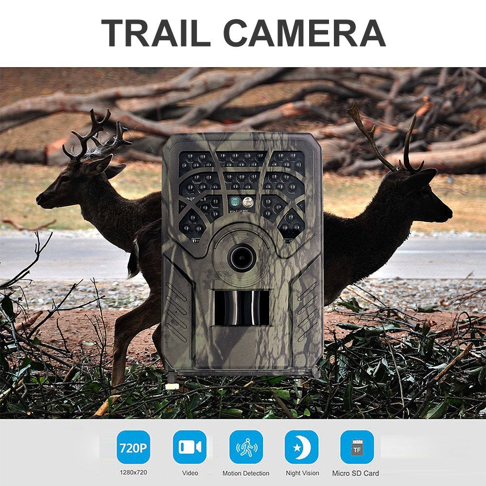 720P 5MP Trail- & Wildkamera - Bewegungsmelder Jagd- & Wildbeobachtung mit 46 LEDs Nachtsicht, IP54 Wasserdicht für den Außeneinsatz