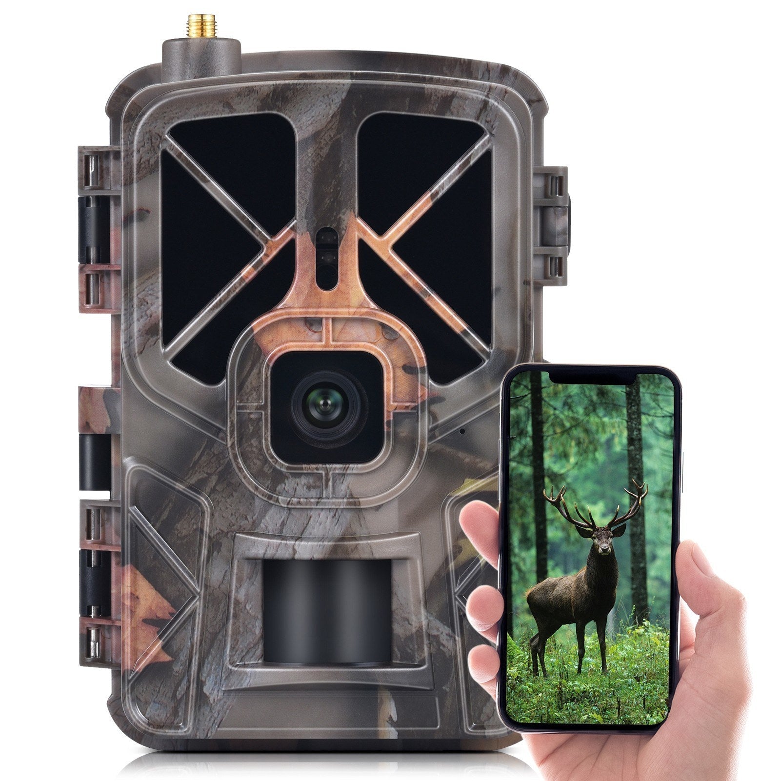 30MP 4G LTE Drahtlose Jagdkamera, 2.4 Farbdisplay, Infrarot-Nachtsicht, Outdoor-Wildtier- & Landwirtschaftssicherheit