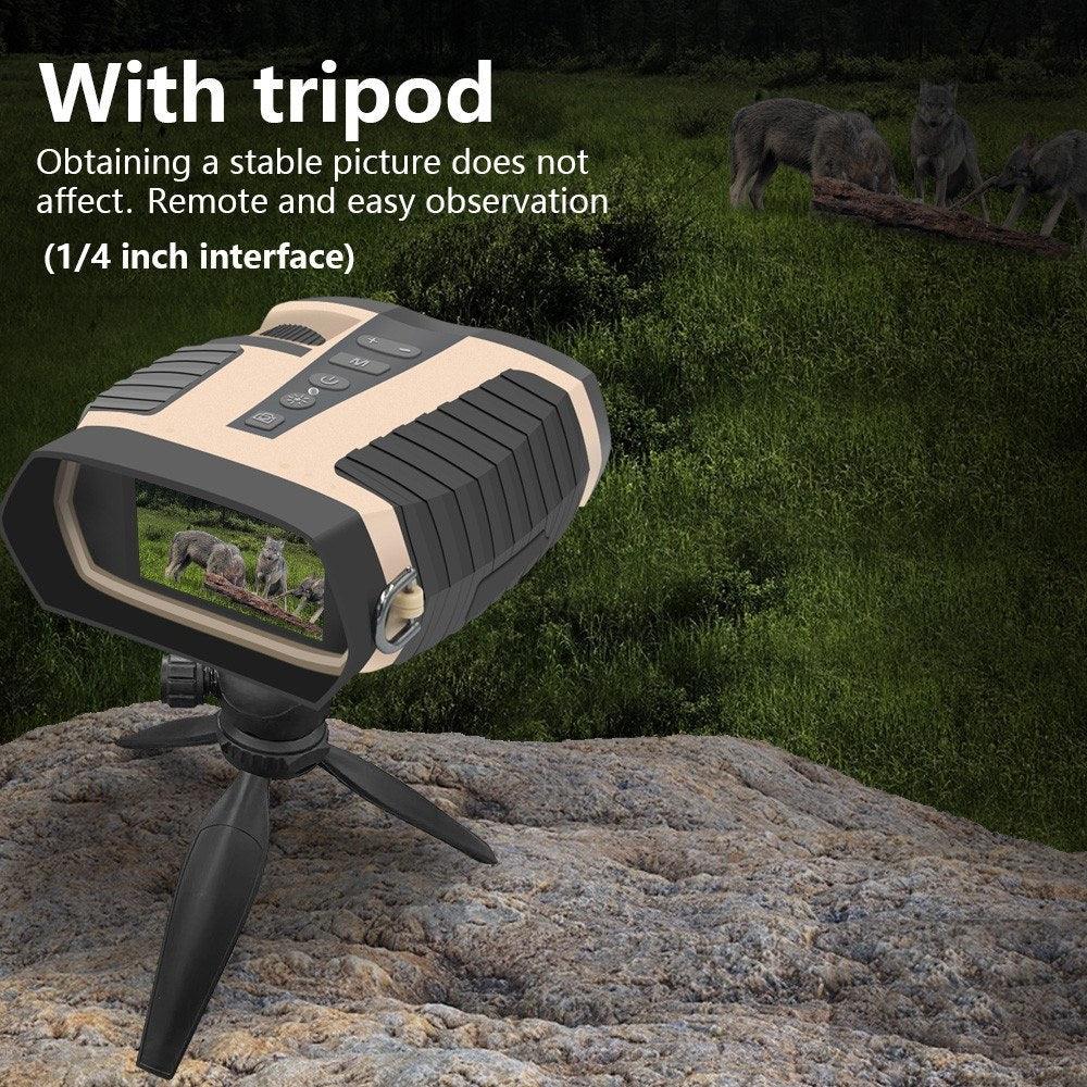 Wasserdichte IP65 Nachtsichtferngläser mit Kamera, 4X Optisch & 8X Digitalzoom, 3 LCD, 2.5K Video, 3W IR für Jagd & Outdoor