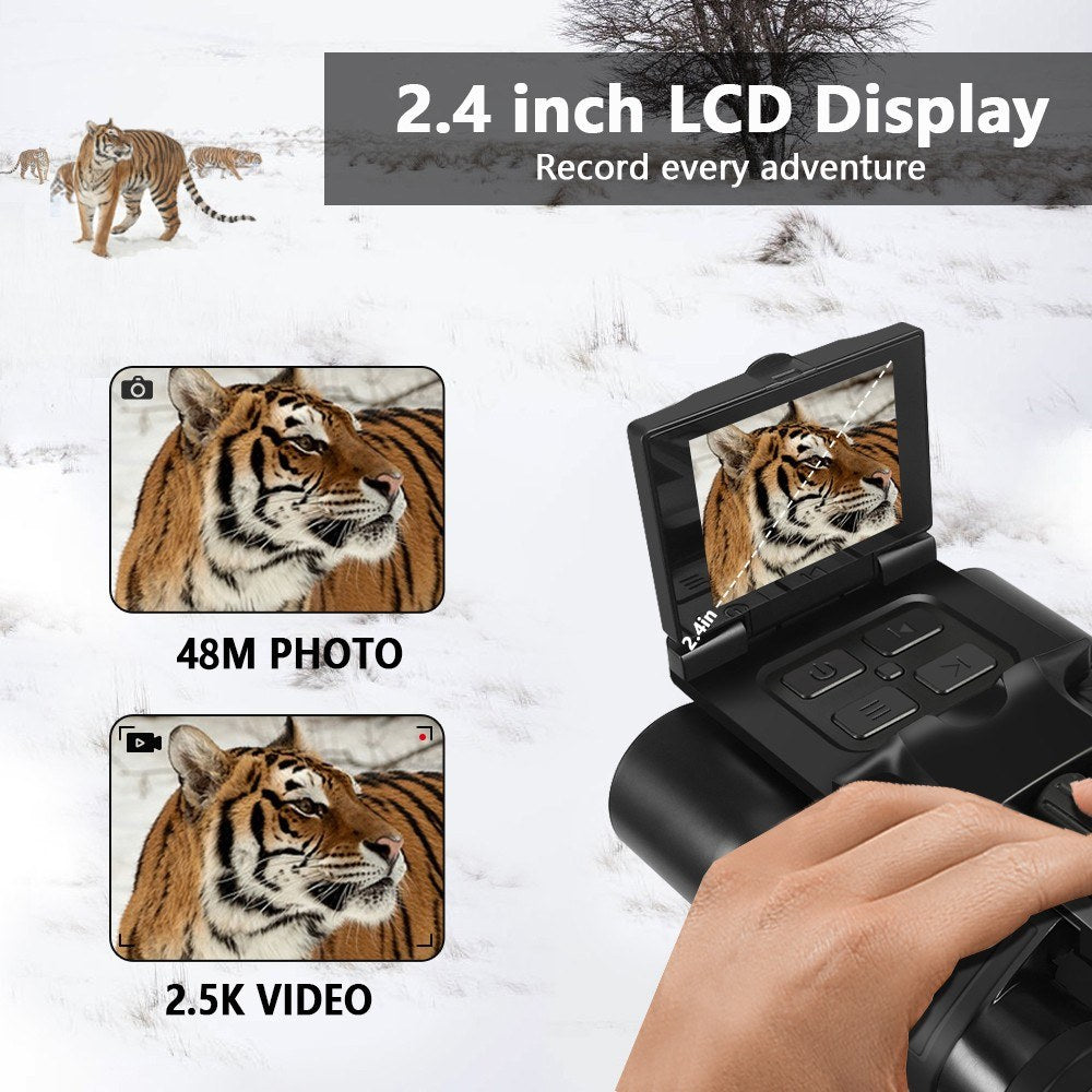 8X Zoom Digitale Ferngläser mit 2,4-Zoll LCD-Kamera zum Vogelbeobachten