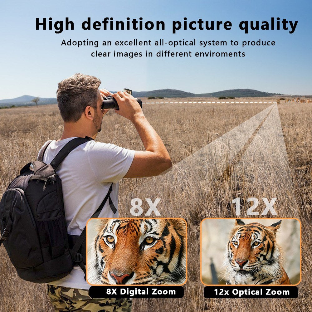 8X Zoom Digitale Ferngläser mit 2,4-Zoll LCD-Kamera zum Vogelbeobachten