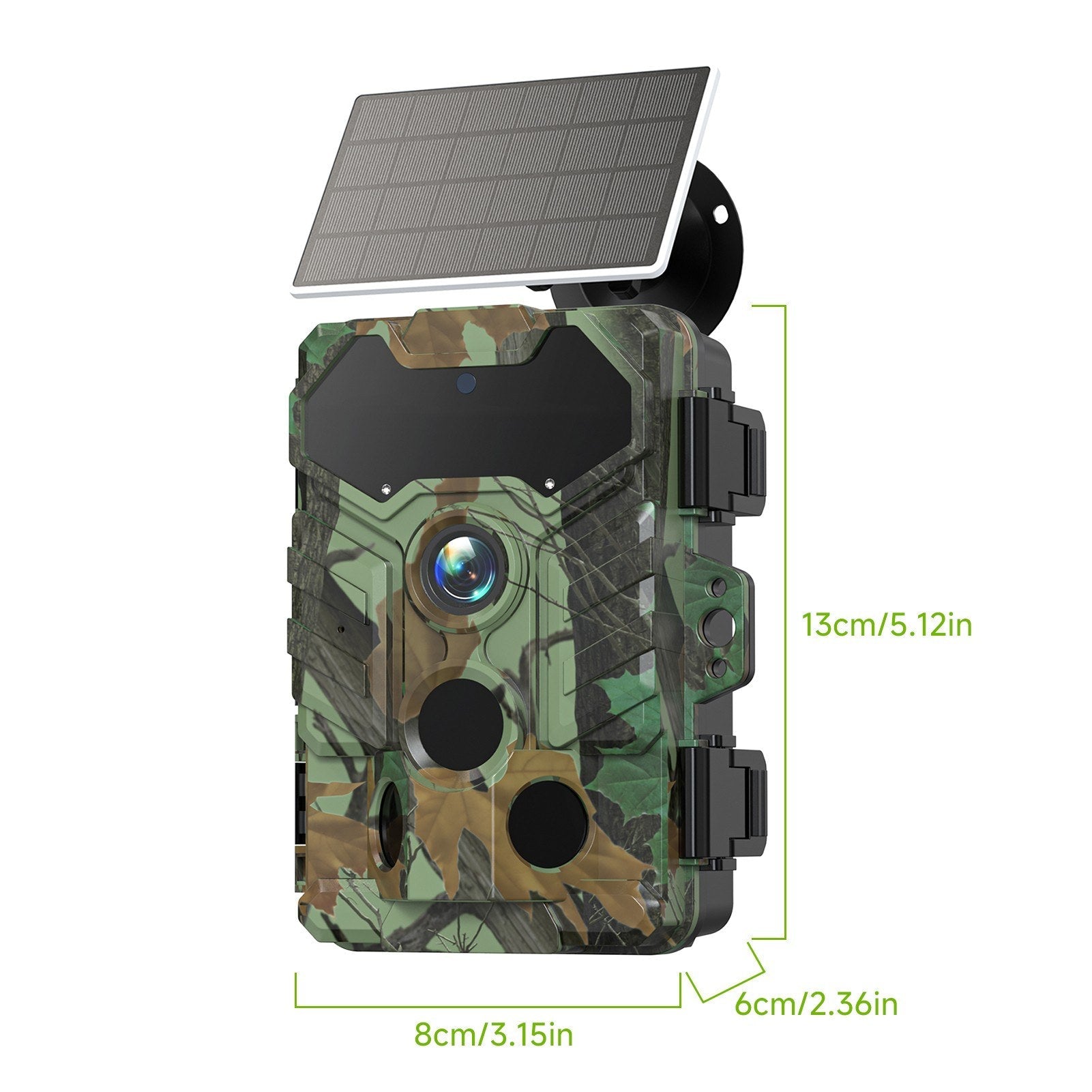 32MP Wireless Solar Trailkamera - Außenwildtier- & Jagdkamera, Infrarot-Nachtsicht, WiFi, IP66 wasserdicht