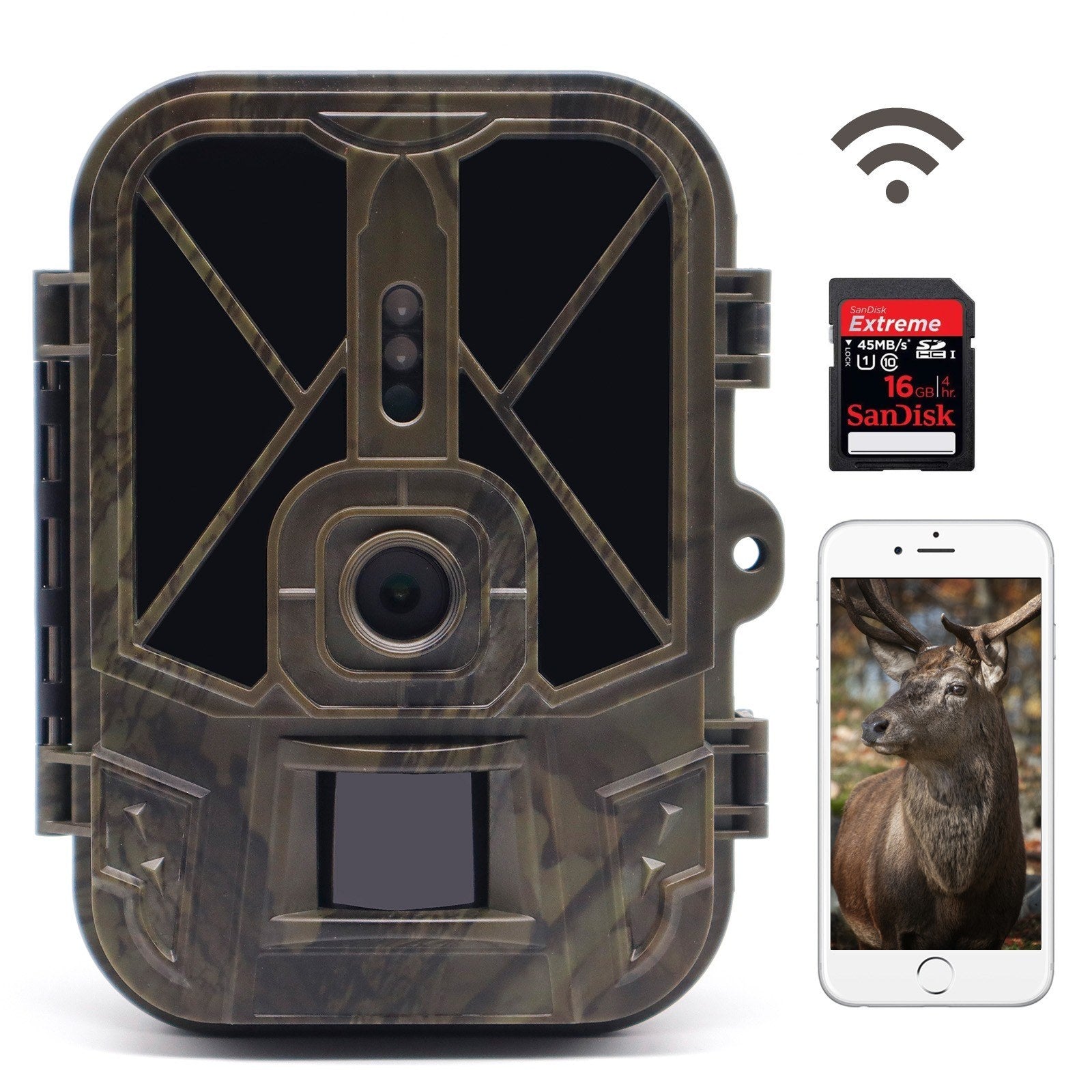 4K WiFi Trail-Kamera - Drahtlose Jagdkamera mit PIR-Sensor & Nachtsicht
