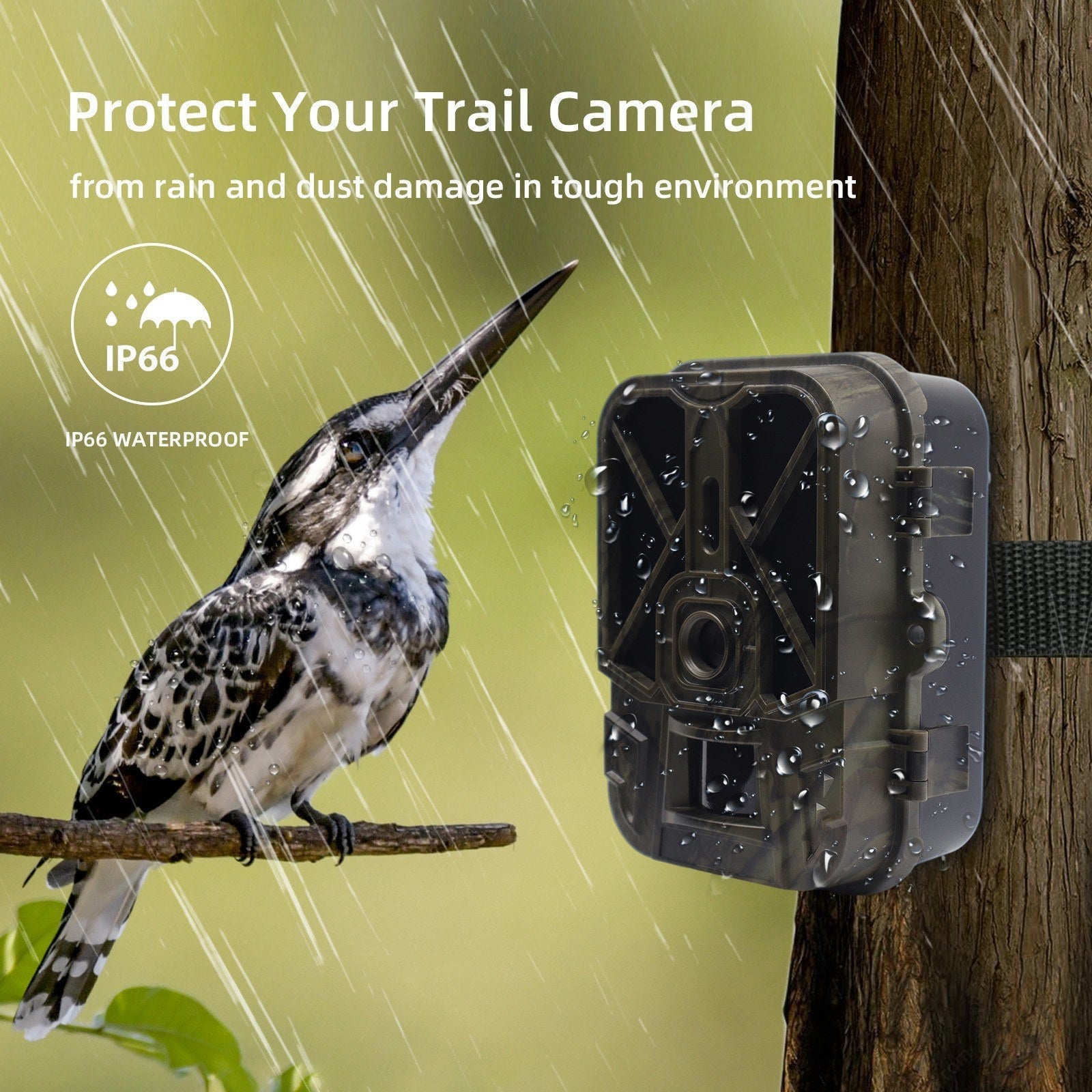 4K WiFi Trail-Kamera - Drahtlose Jagdkamera mit PIR-Sensor & Nachtsicht