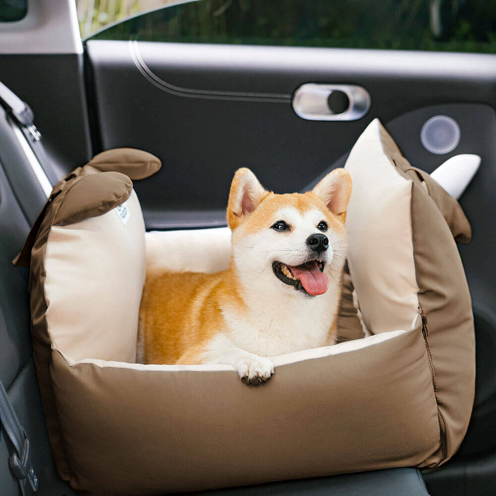 Sicheres Hunde Autobett mit Schutzkissen