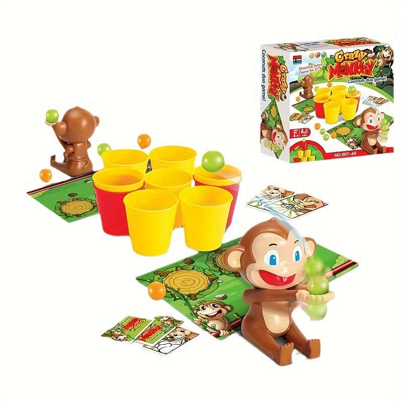 Tisch-Katapult-Spiel für 2 Spieler - Kokosnuss-Wettbewerb