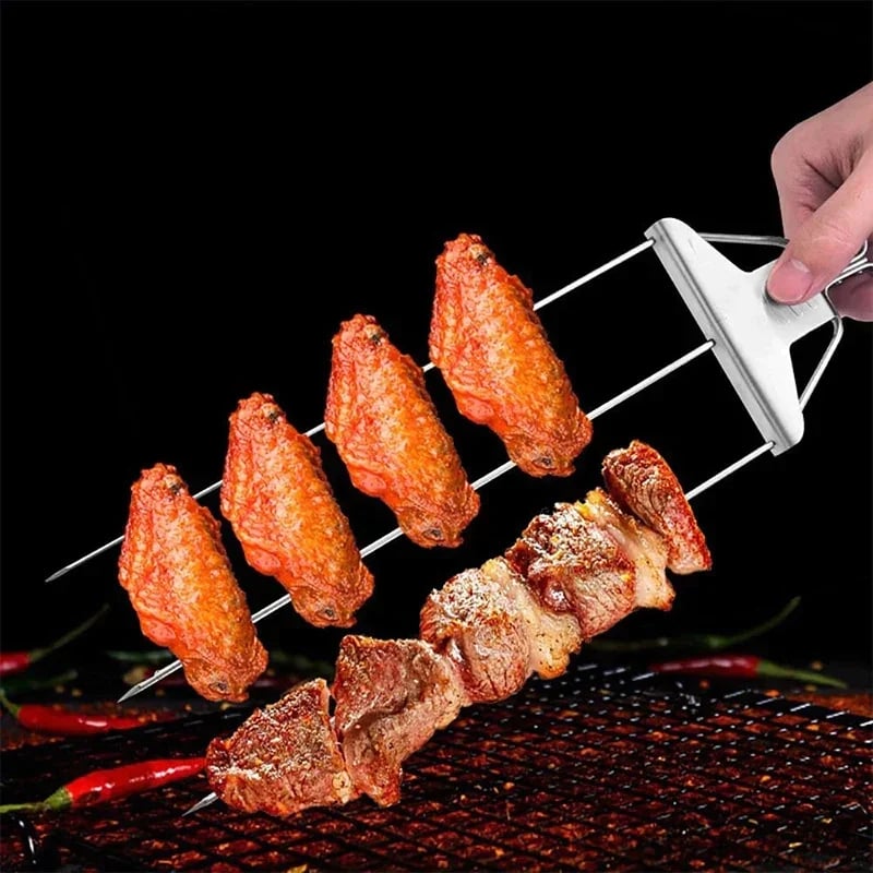 3-Wege-Spieß aus Edelstahl