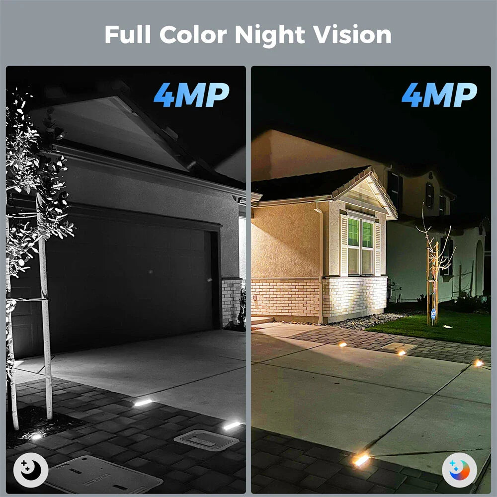 Hiseeu C90 4MP Solar WiFi IP Kamera - HD Nachtsicht, AI Bewegungsdetektion, Zwei-Wege-Audio, 100% kabellos mit 1.6W Solarpanel & Eseecloud App