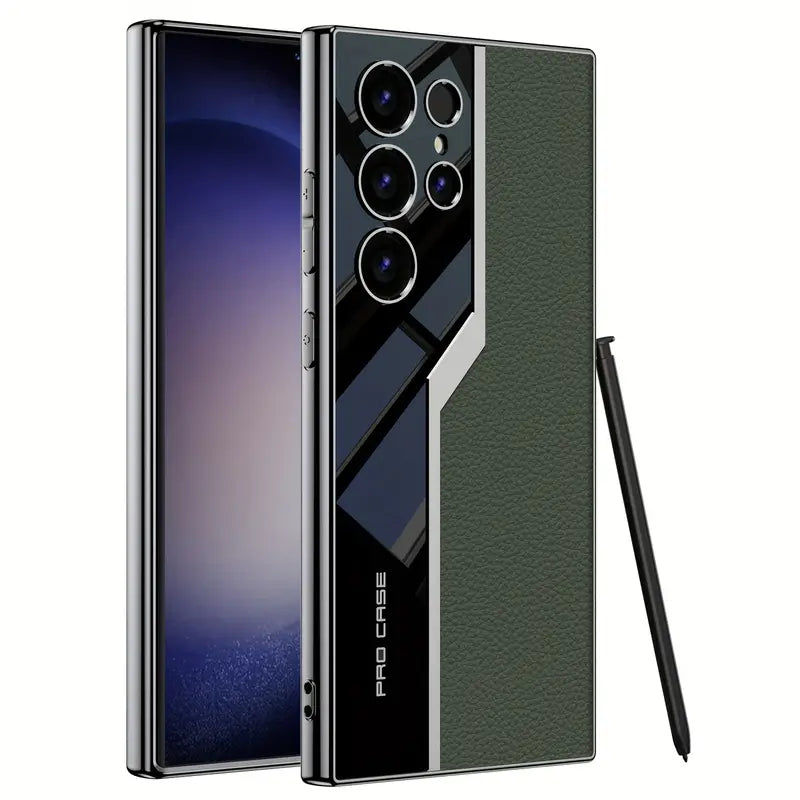 Super Lauf Ultra-dünn Einfache Elektroplattierung Leder Handyhülle Für Samsung Galaxy S25