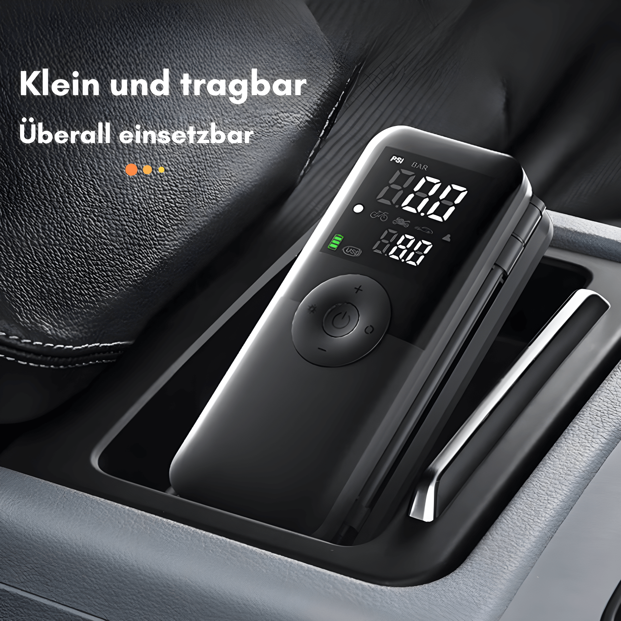 Tragbare Luftpumpe mit Digitalanzeige