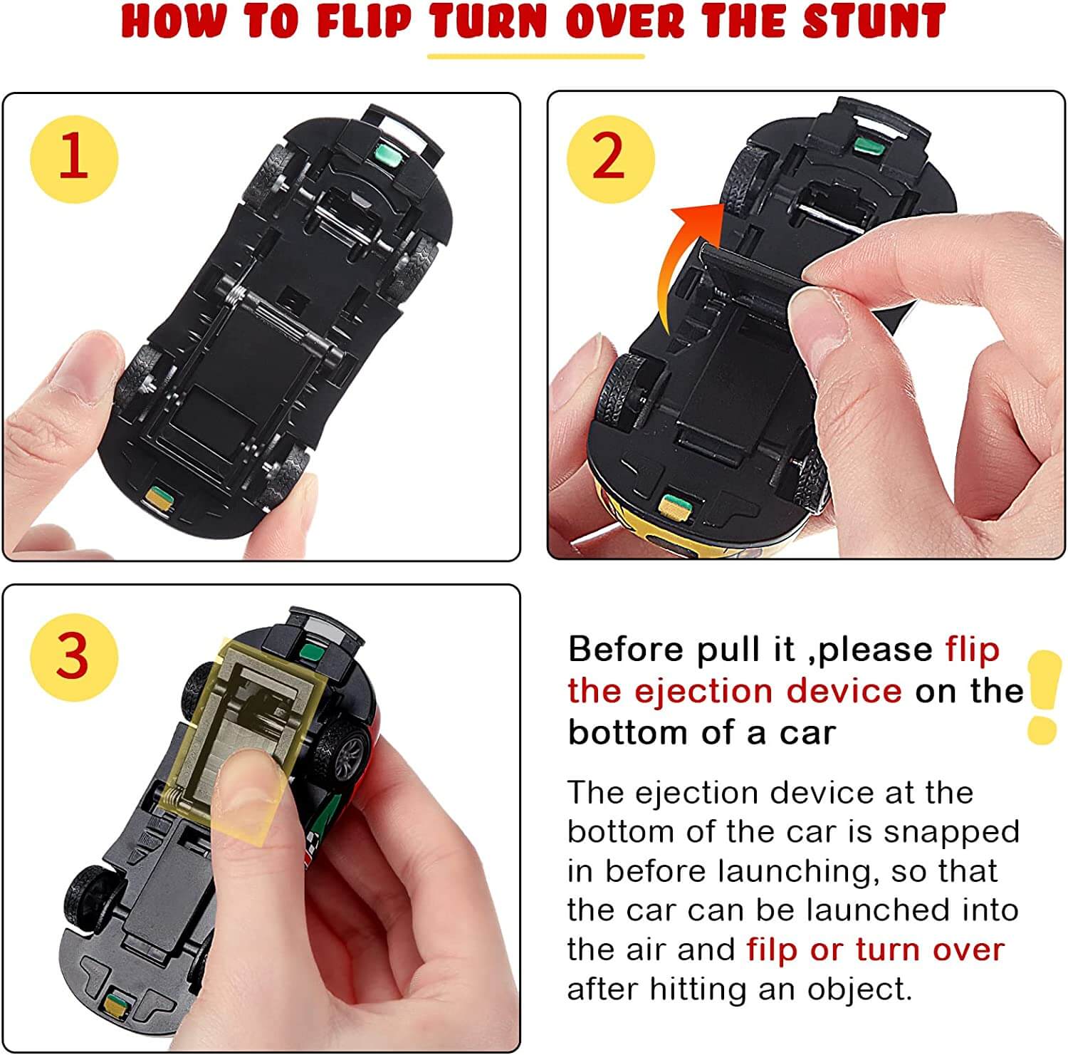 Stuntauto Set: 8x Turbo-Racer mit Flips & Sprüngen