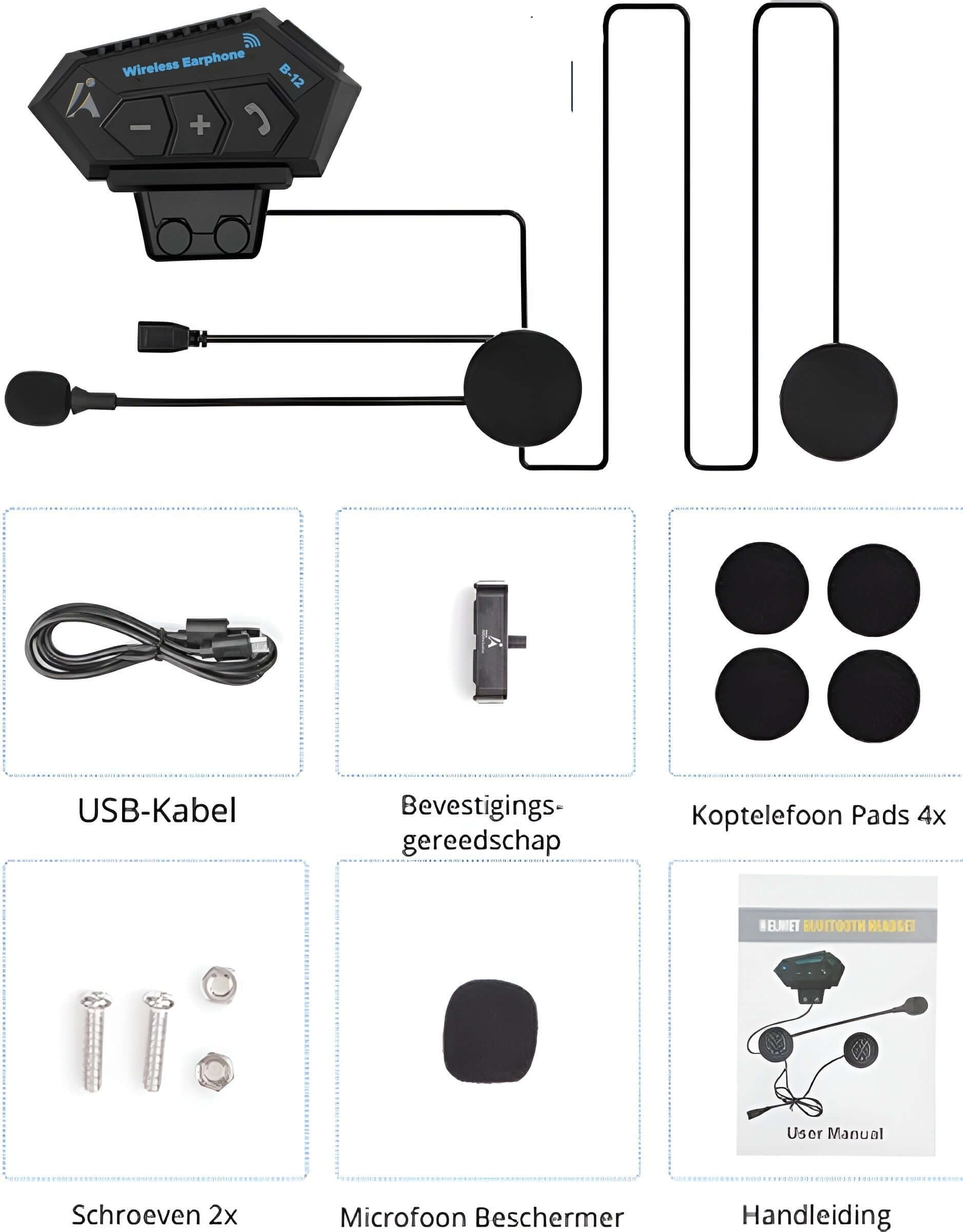 Kabelloses Motorradhelm Headset