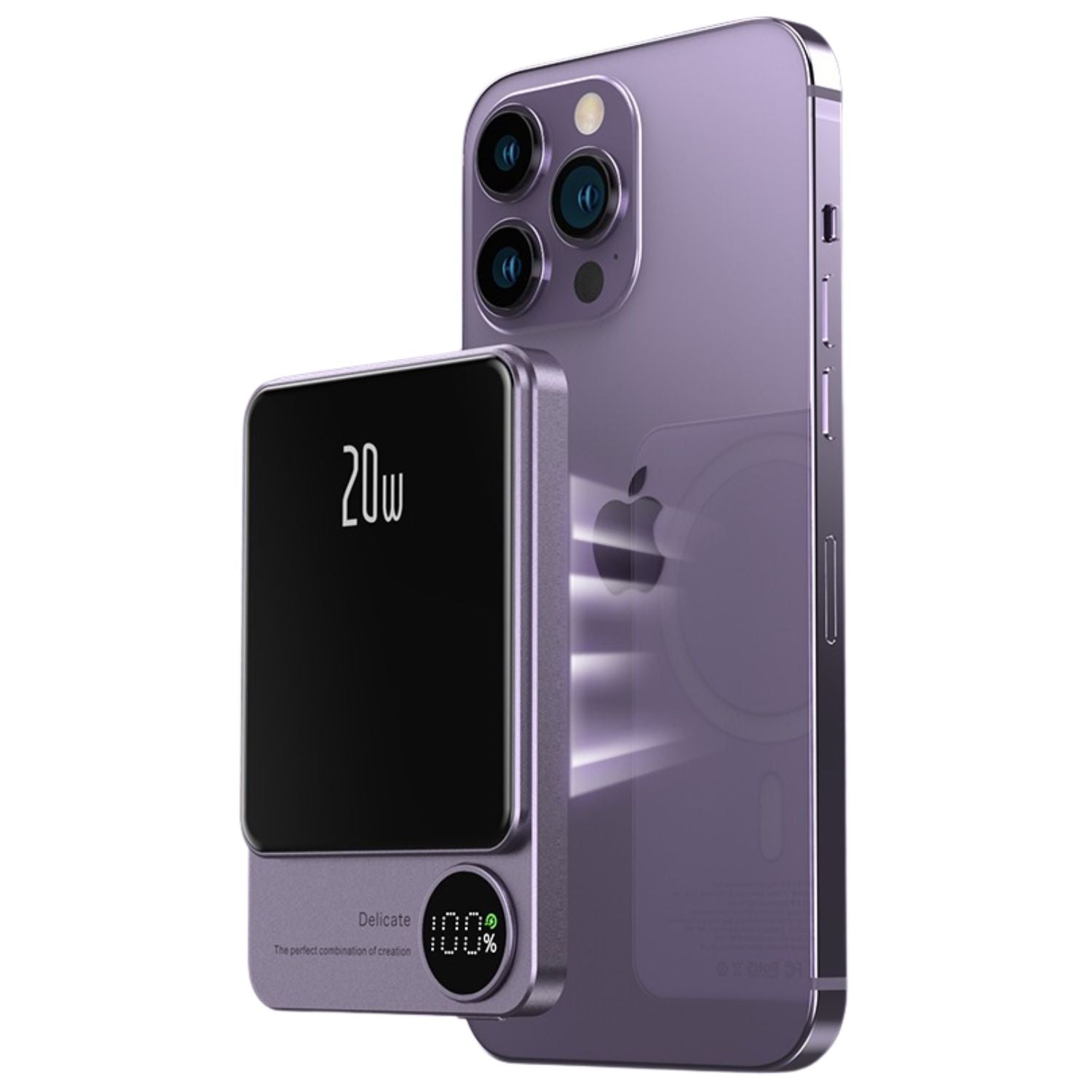 Sleek Magnetic Fast Charging Power Bank – Wirelessly, Hochkapazitäts-Backup-Batterie für alle Geräte