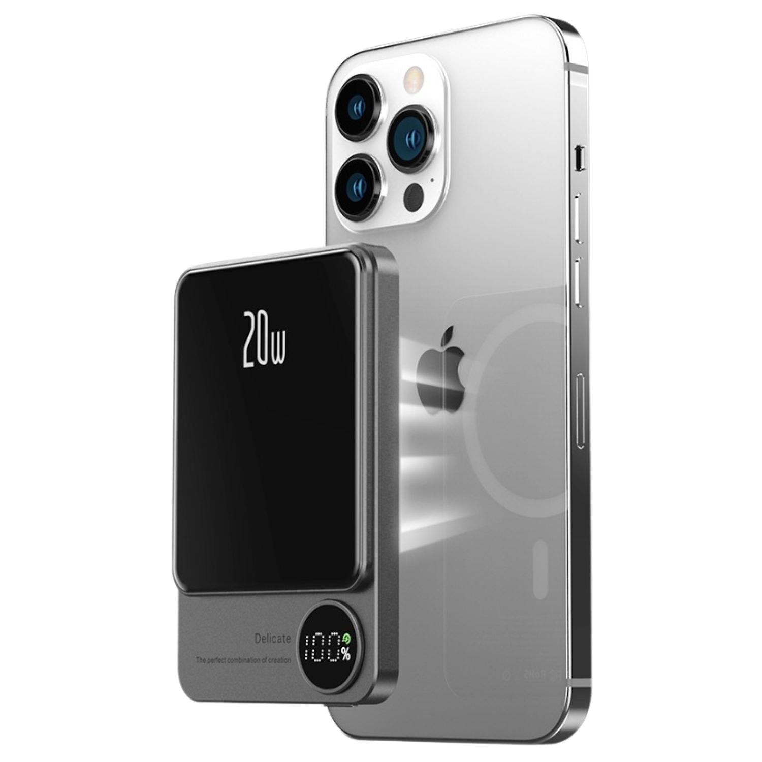 Sleek Magnetic Fast Charging Power Bank – Wirelessly, Hochkapazitäts-Backup-Batterie für alle Geräte